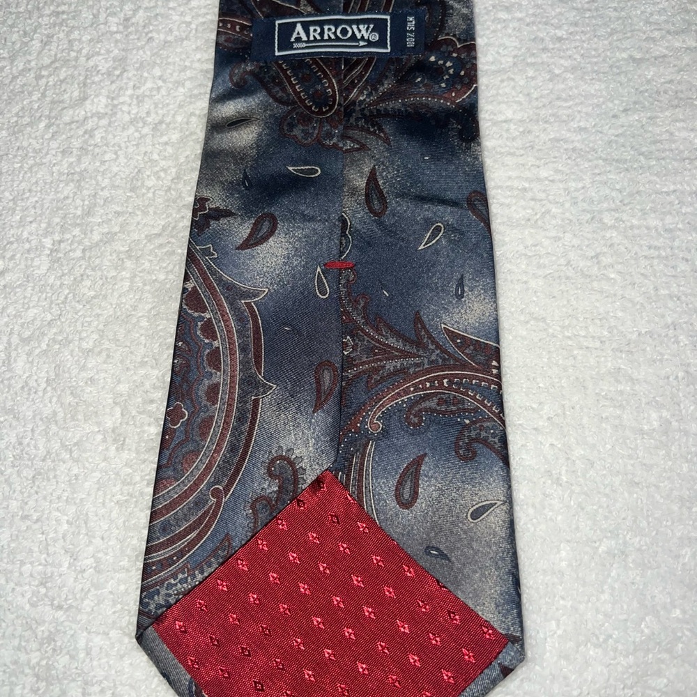 Arrow Men's Paisley Tie - Gray and Red